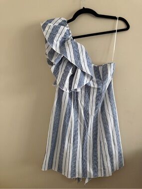 New! Free Generation Striped Blue & White Dress